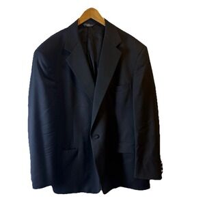 Polo By Ralph Lauren Single Button Black Wool Blazer  48R